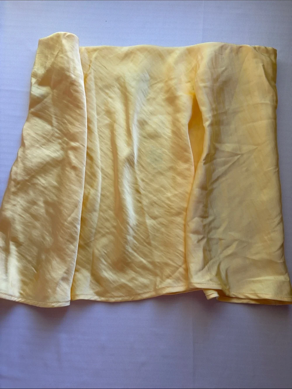 a new day Soft Yellow Satin Skirt NWT - Picture 2 of 5